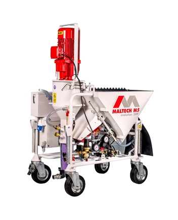 The plastering machine M5 Evolution 230 V from the front